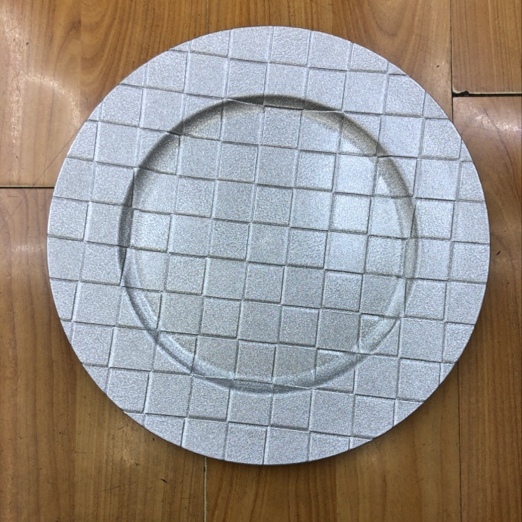 方格银色盘