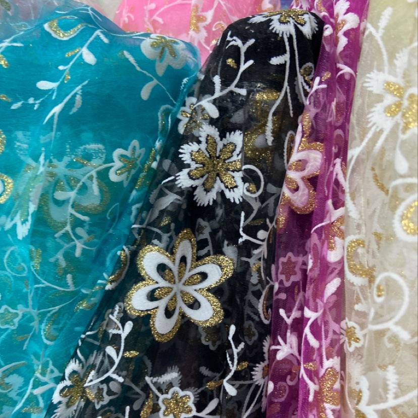Black Dandelion Print Yarn Multi-Color Optional Decorative Arts And Crafts Headdress Fabric Clothing Design