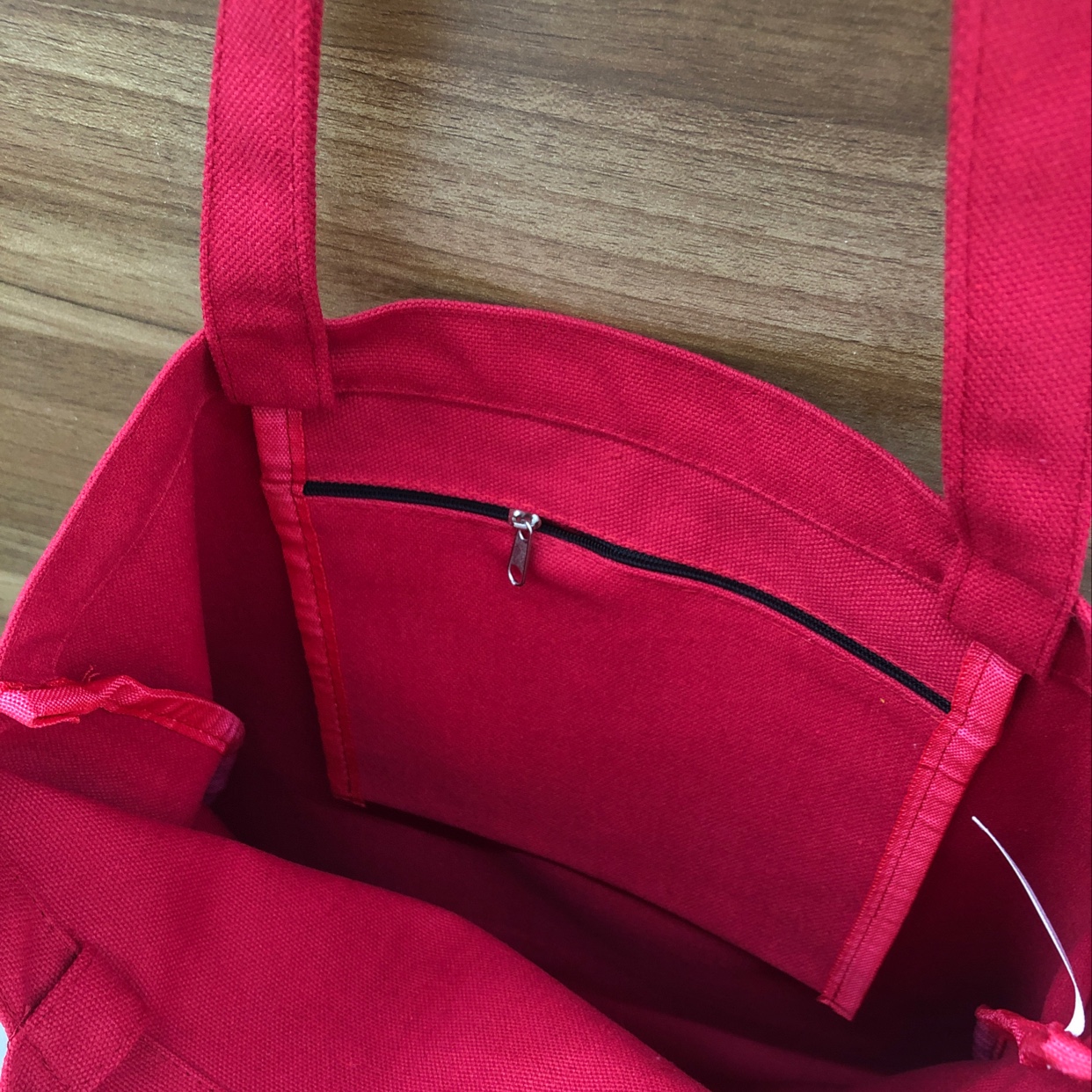 定制 红色帆布包含拉链内袋 无拉链款产品图