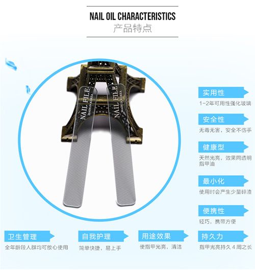 工厂直销指甲锉亮甲神器纳米玻璃指甲锉抛光条美甲修甲工具详情图4