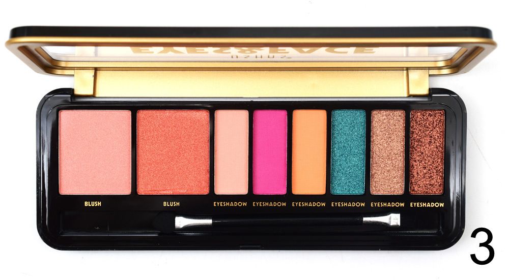 【USHAS】ES2901-4 Colored pearlescent matte Pen Case Eyeshadow with Cheek Blue, Green and Orange New style. pic 8