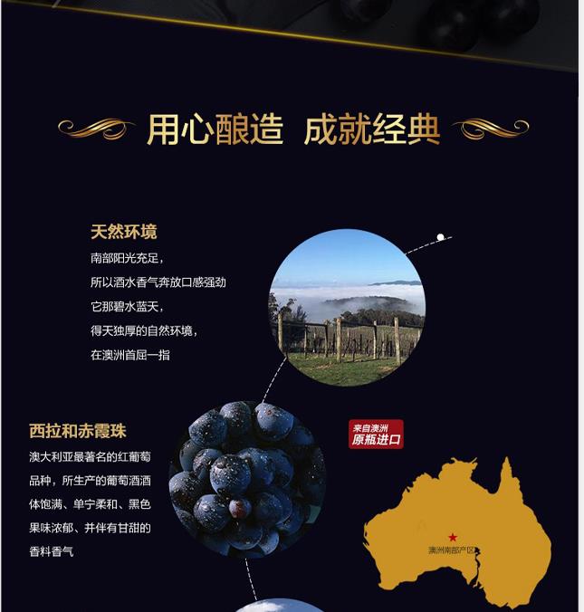 澳大利亚原装进口红酒星座赤霞珠干红葡萄酒750ml详情图3