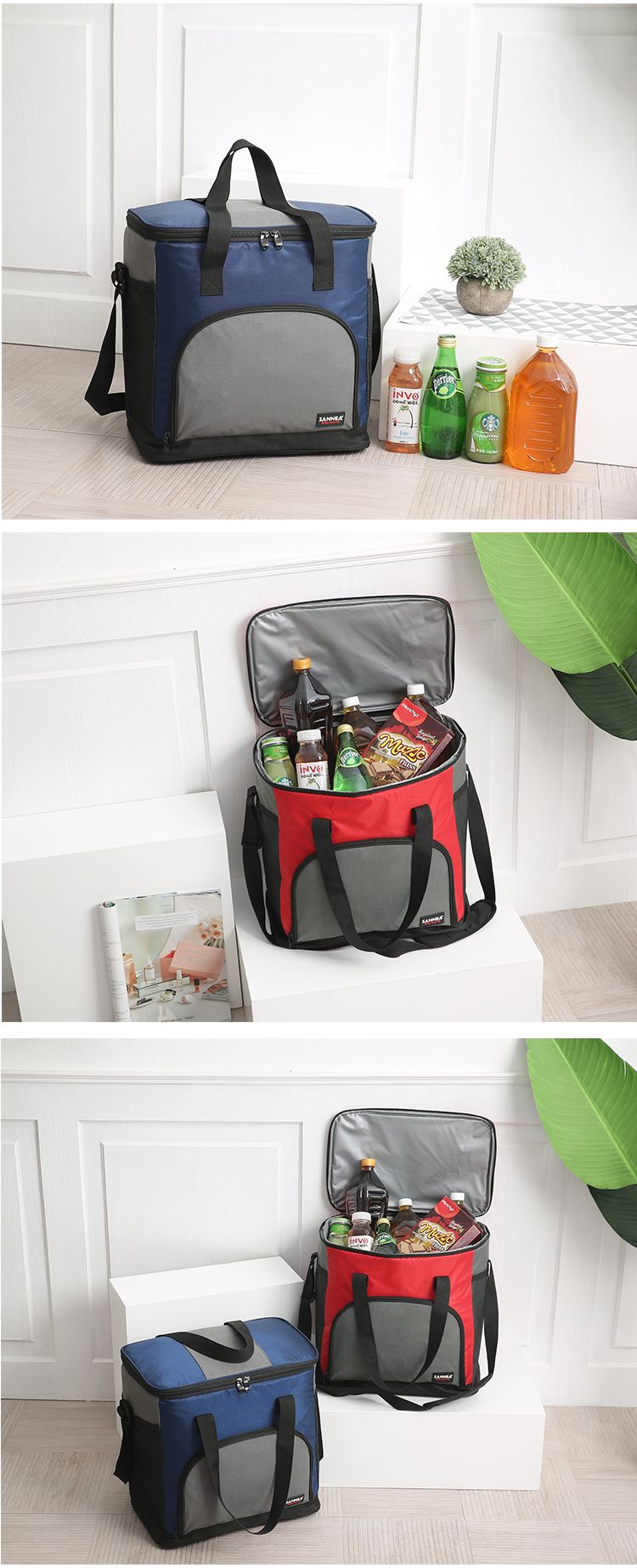 25L lunch bag, picnic insulation bag, high-end aluminum foil ice pack, seafood refrigeration bag, large-capacity portable bento bag pic 8