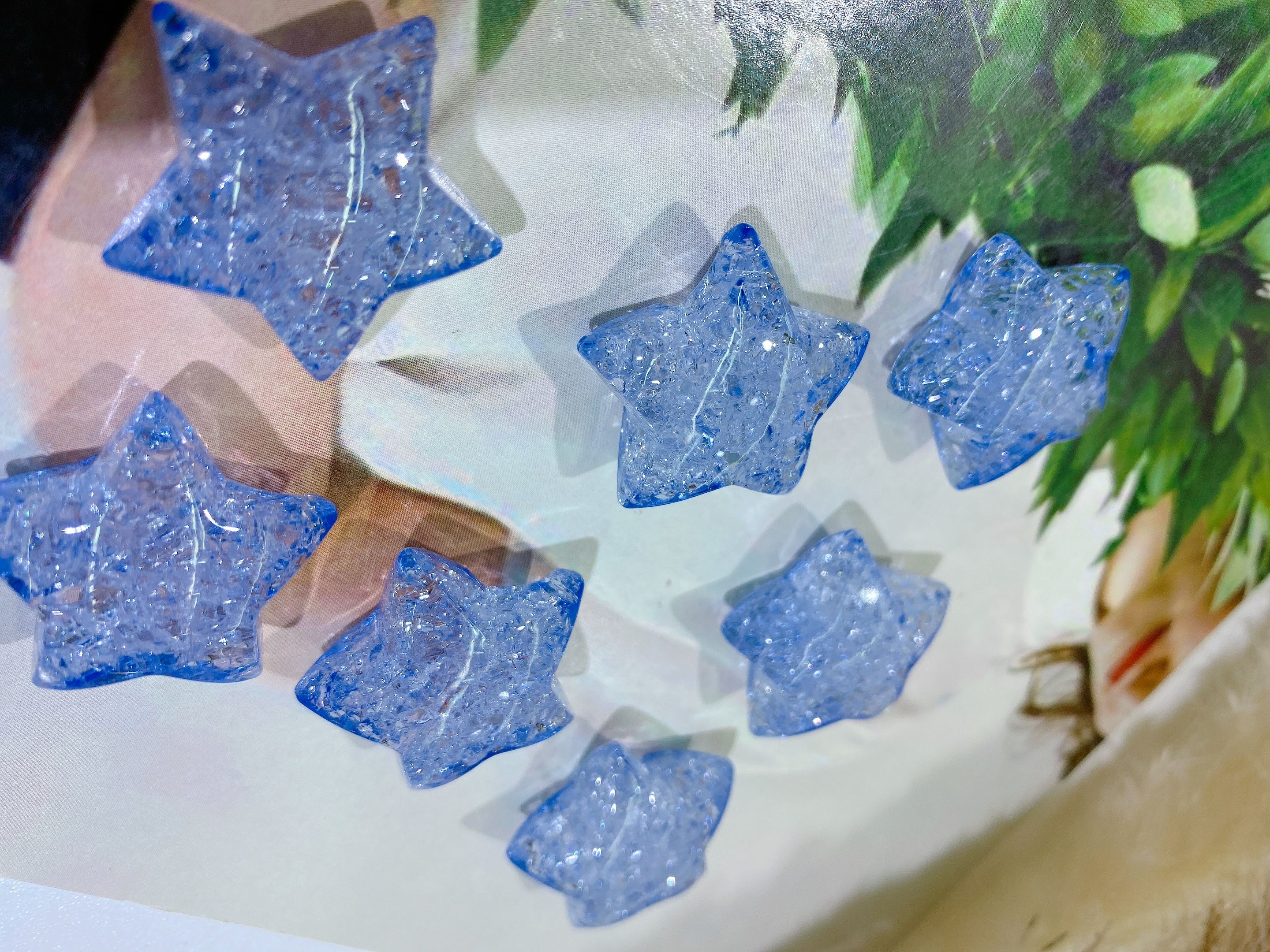 Acrylic straight-hole five-pointed star floral headband accessory detail image 2