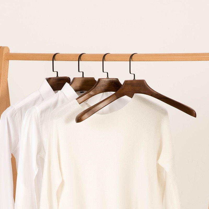 Home Suit Wooden Coat Hanger Suit Coat For Men And Women Wide Shoulder Seamless Clothes Support Adult Retro Thick Clothes Hanging Application Scenario