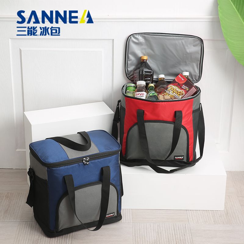 25L lunch bag, picnic insulation bag, high-end aluminum foil ice pack, seafood refrigeration bag, large-capacity portable bento bag Specification image
