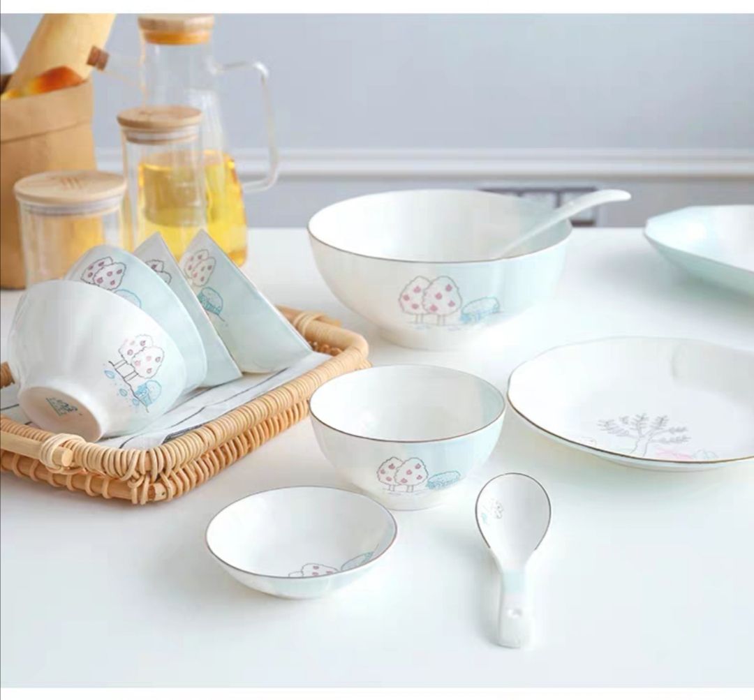 民生陶瓷碗盘餐具散件自由组合美好家园详情图4