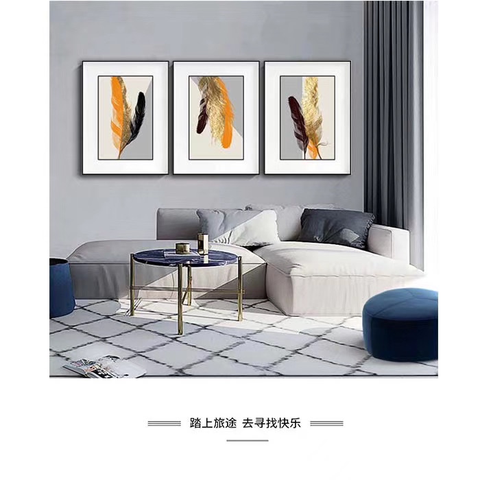 本来·画 规格：60*80*3CM
双框鎏金画客厅装饰画沙发背景墙装饰画 铝合金外框