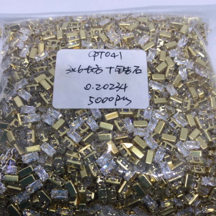 3×6.长方真锆/铜配件 /美甲配件产品图
