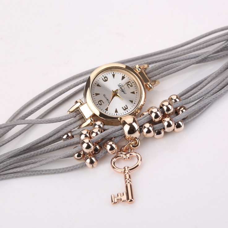 女士缠绕带钥匙吊坠个性手链表详情图9