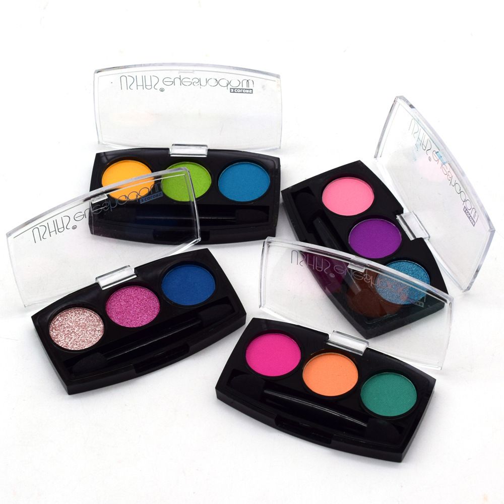 【 24-piece Set 】ES2850-4 Microbead Light Eyeshadow 3-color USHAS color Blue Green Dress pink New style pic 9
