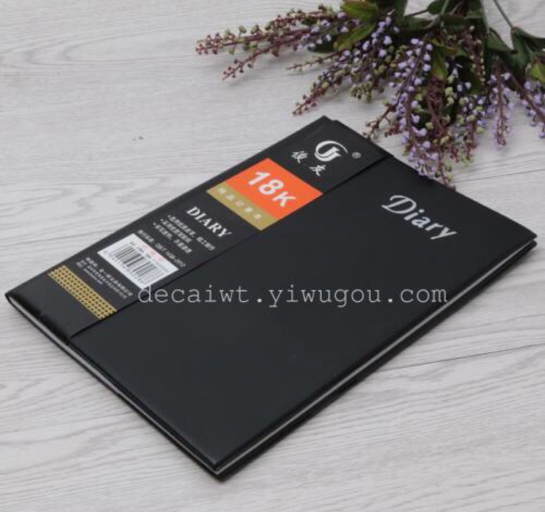 German color 1618 black notepad notebook notebook leather bound this meeting stationery thumbnail