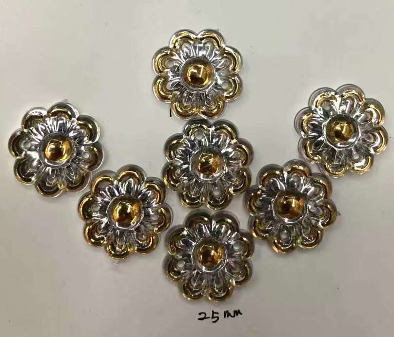 28mm lotus double hole, plated bottom surface hot stamping factory direct sales