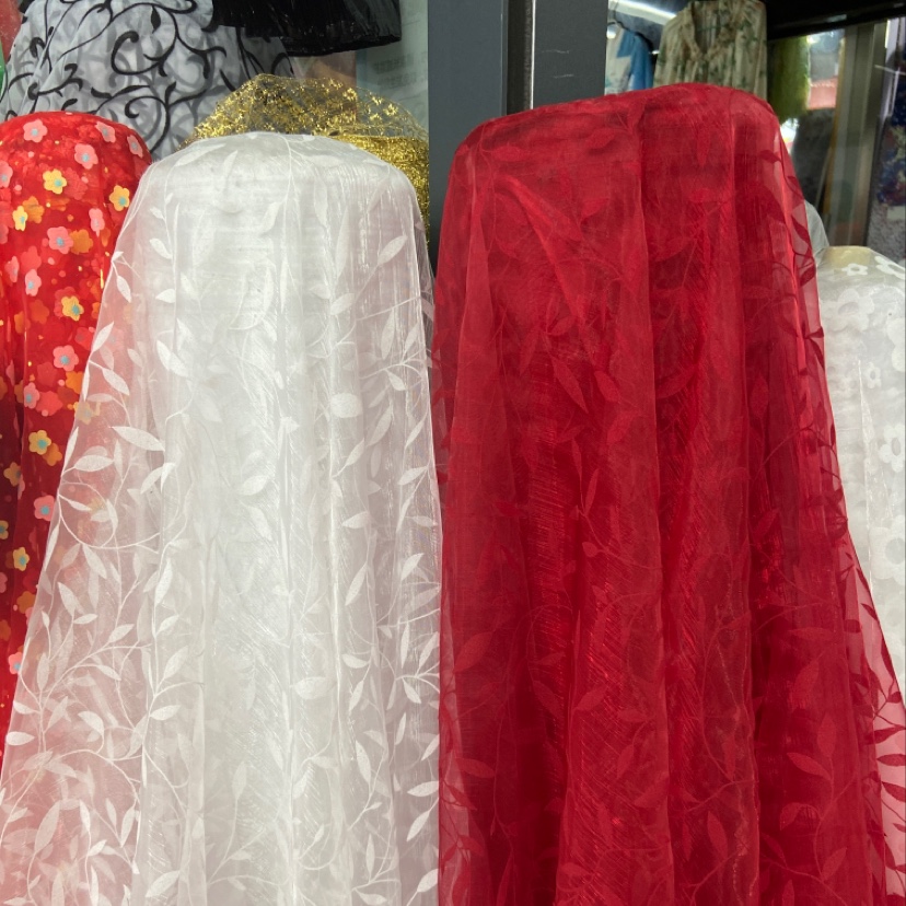 White Vine Three Gauze Material Multi-Color Optional Decorative Headdress Crafts Fabric Clothing