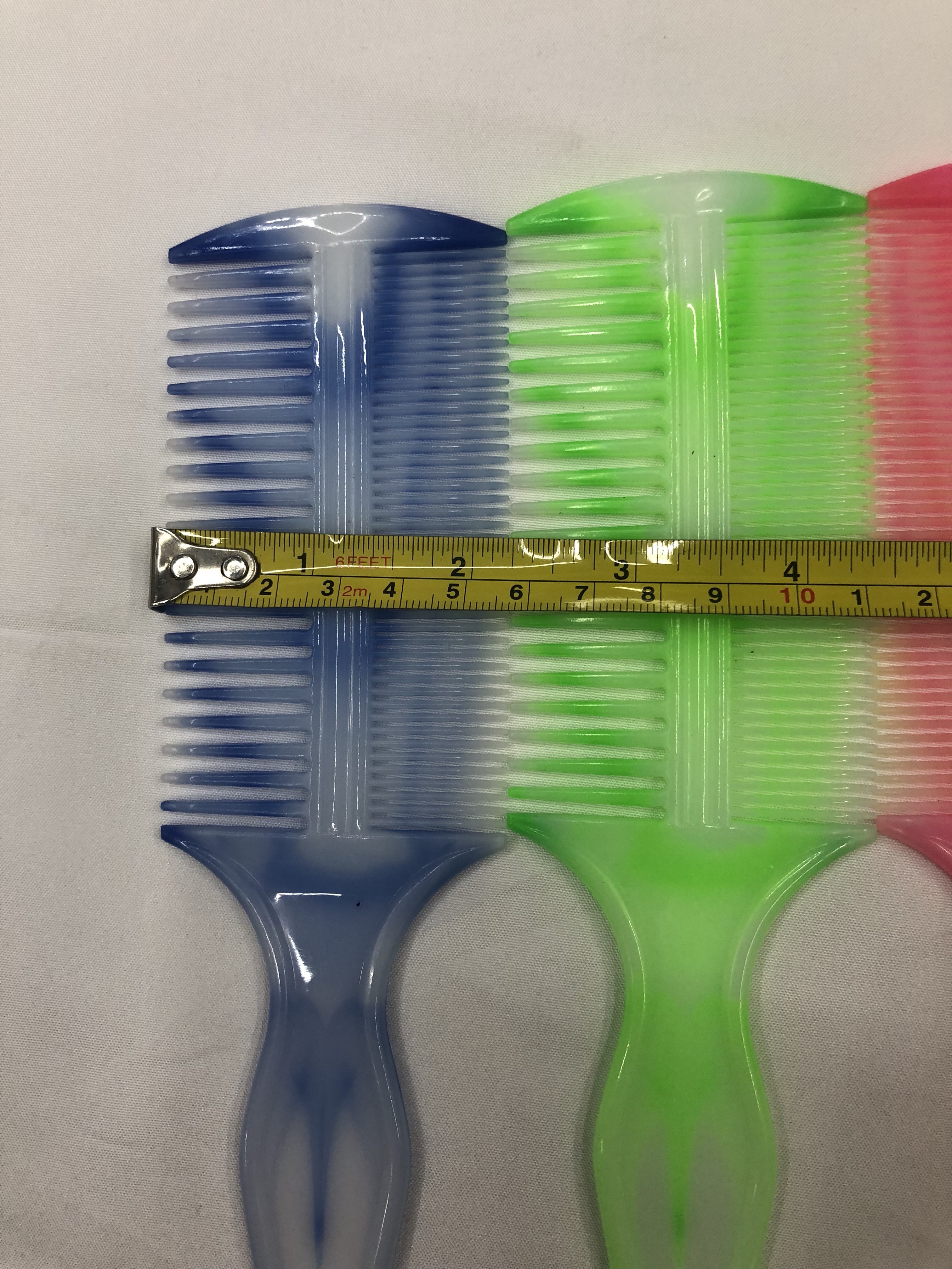 厂家直销20双面塑料梳子4色梳子出口外贸热销梳子 五角星梳子细节图