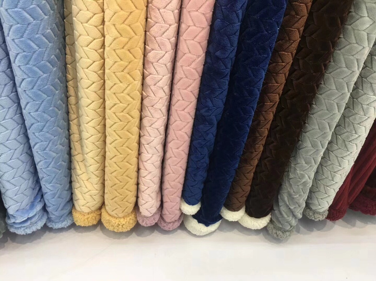 Lamb-wool and wheat-ear compound blanket thumbnail