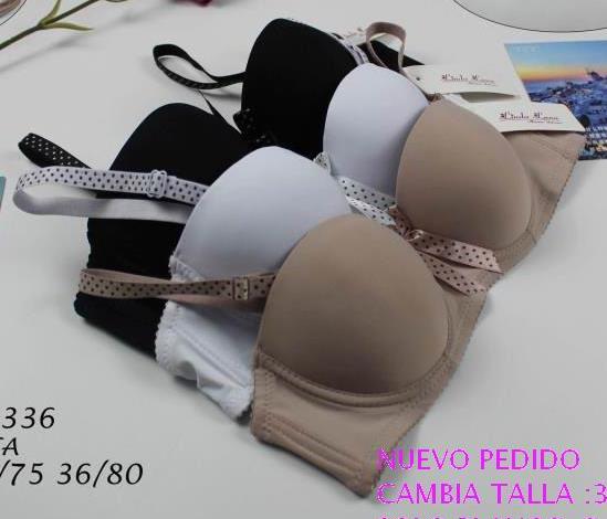 Sujetador liso estampado con tirantes detail image 1