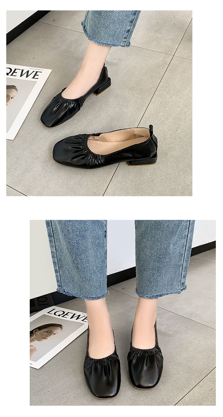 蛋卷鞋女2020年新款春夏豆豆鞋女平底船鞋奶奶鞋软底单鞋女夏百搭详情图15
