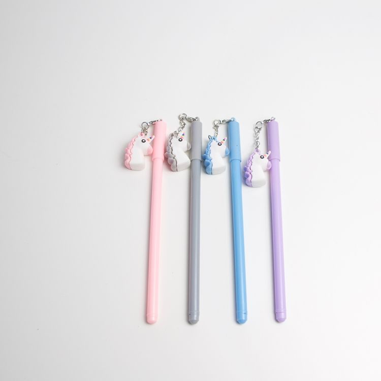 Colorful unicorn head pendant neutral pen thumbnail