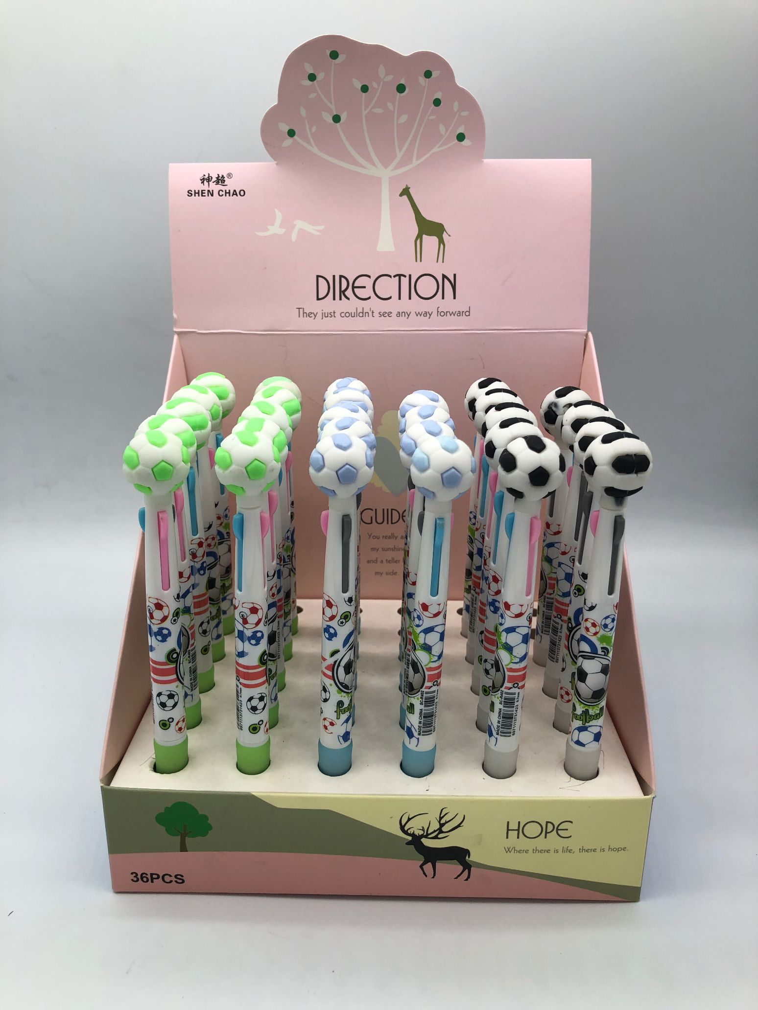 Football cartoon shape three-color ballpoint pen press oily multi-color pen student learning stationery writing pen wholesale thumbnail
