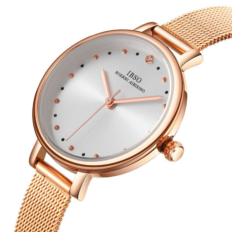 IBSO set watch Simple fashion trend milanese net watch student watch set wrist watch 3623S thumbnail