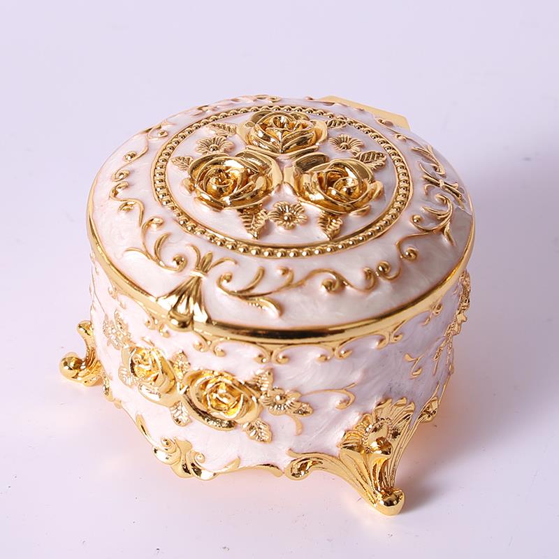 Round mini cosmetic jewelry box