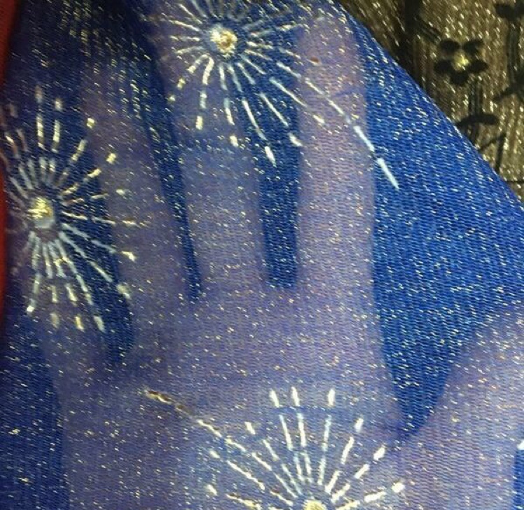 Mesh fabric, drop-shaped plastic mesh, gauze fabric, dress, children's wear, stage costume, gauze curtain clothing, scarf, scarf, wedding, sapphire blue sunflower
