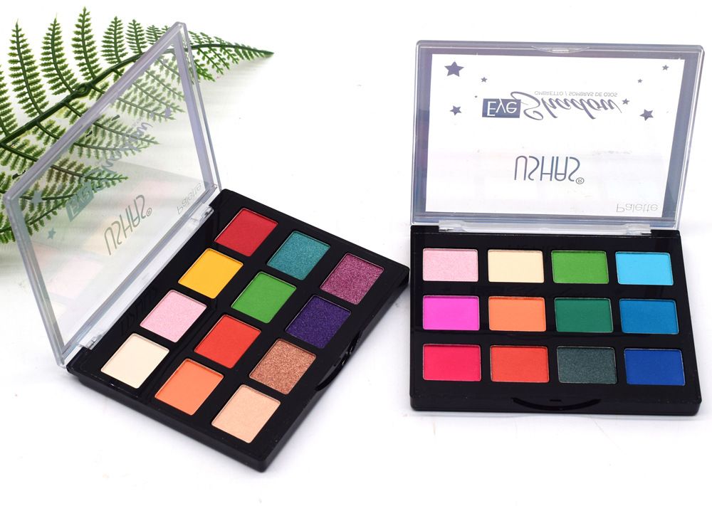 【 12-piece Set 】ES2897-4 Pearlescent Matte Eyeshadow USHAS 12-color Trendy new style details Picture