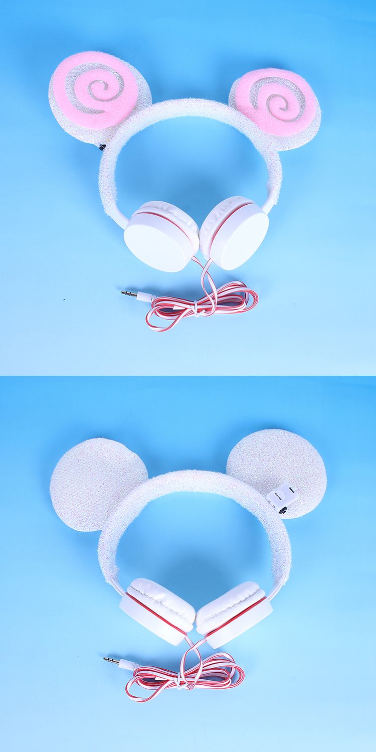 Yakirin头戴式耳机2020新款网红彩色动物耳朵眼睛儿童音乐耳机详情2