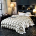 High-end silk cotton down quilt (beige) Specification image