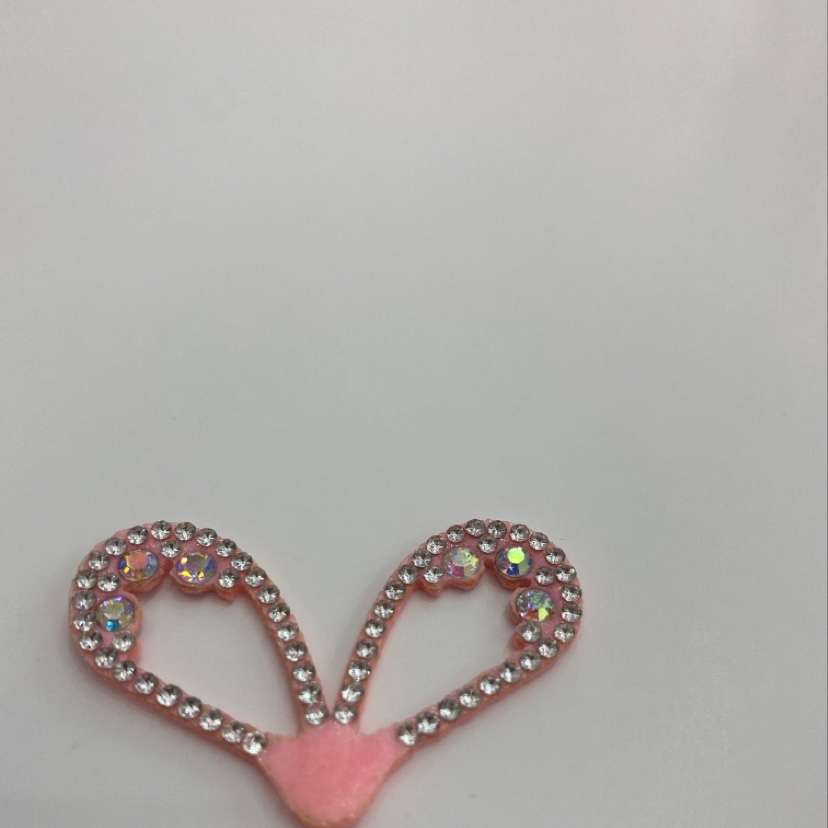 diy hair accessory semi-finished products with large rabbit ears ultrasonic embossed patches. diy hair accessory semi-finished products with large rabbit ears ultrasonic embossed patches details Picture