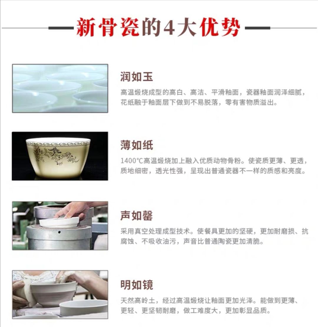 Free combination of ceramic bowls, plates and tableware for Swan Lake detail image 3