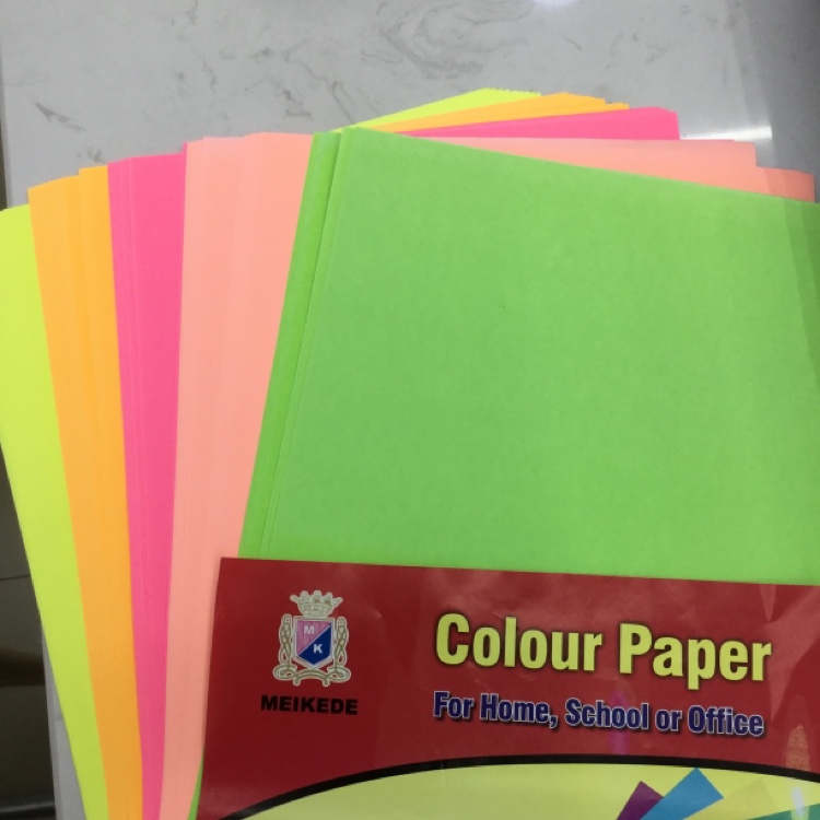 Fluorescent photocopying paper