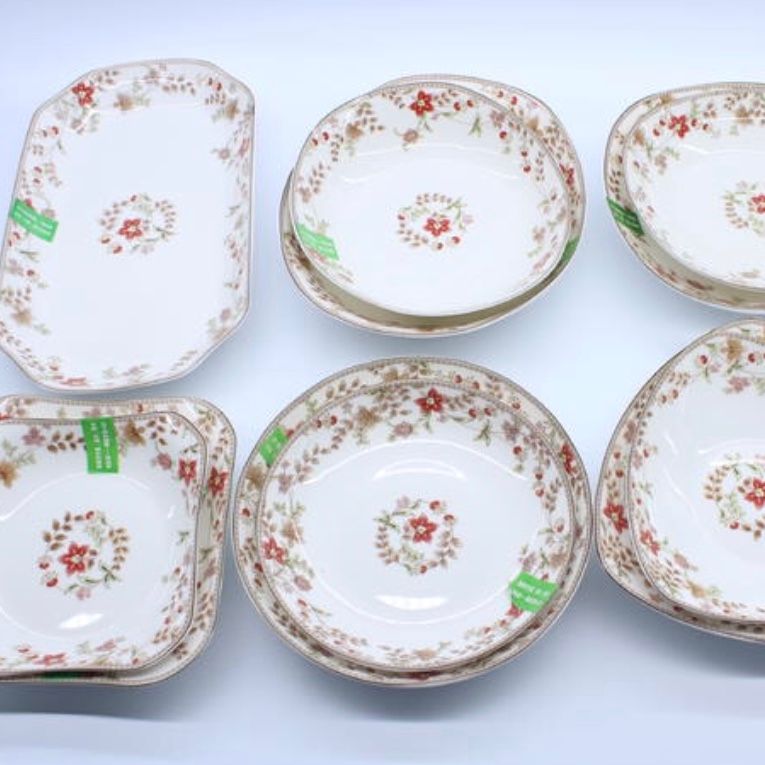 Youzun ceramic bowls, plates and tableware pieces can be freely combined. Under the bright sun, flowers bloom Specification image