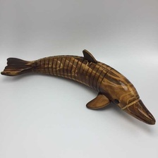 厂家直销 木质动物造型摆件 木质海豚 木质儿童玩具 景点热卖