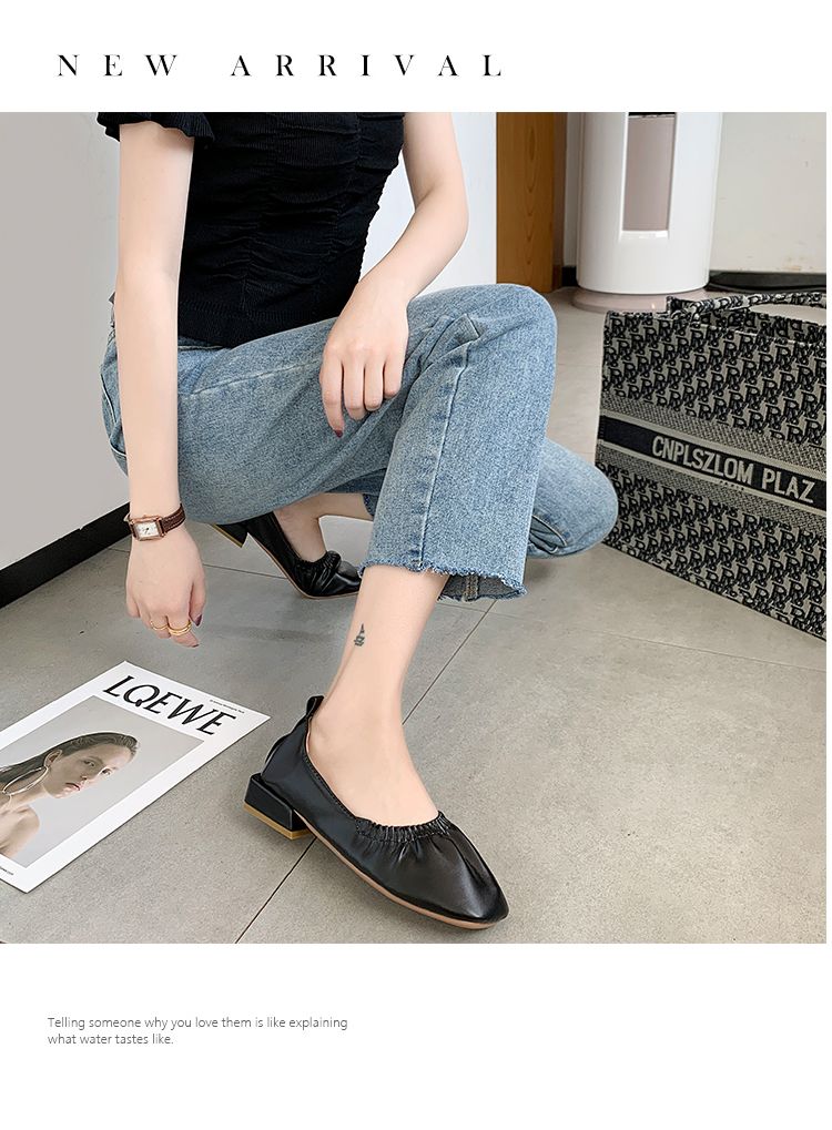 蛋卷鞋女2020年新款春夏豆豆鞋女平底船鞋奶奶鞋软底单鞋女夏百搭详情图7