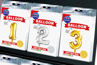 生日快乐数字铝膜气球造型节日大人儿童