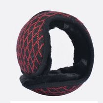 New winter warm ear cover for men and women with ribbed lattice folding warm ear bag cold plush ear warm ear cover ear cover