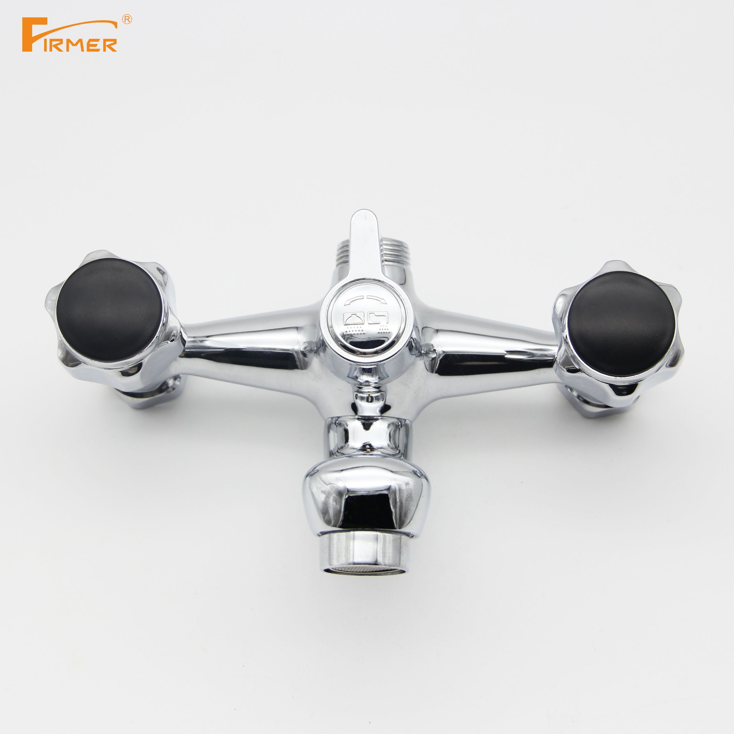 FIRMER shower faucet all copper mixing valve bath switch bathroom triple cold and hot water faucet details Picture