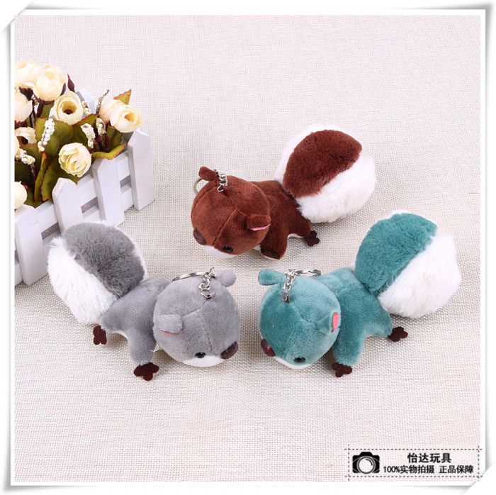 Plush toy pendants, squirrel cartoon dolls, stuffed toys, bags, pendants, accessories, clothing accessories, wedding gifts