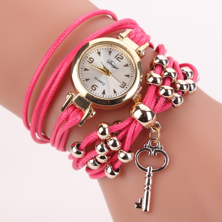 女士缠绕带钥匙吊坠个性手链表详情图7