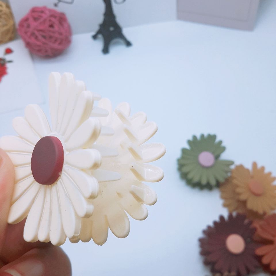 Little Daisy Korean version ins matte color hair clips, hair ties, hair clips, elegant female ponytail clips, hair accessories Application Scenario