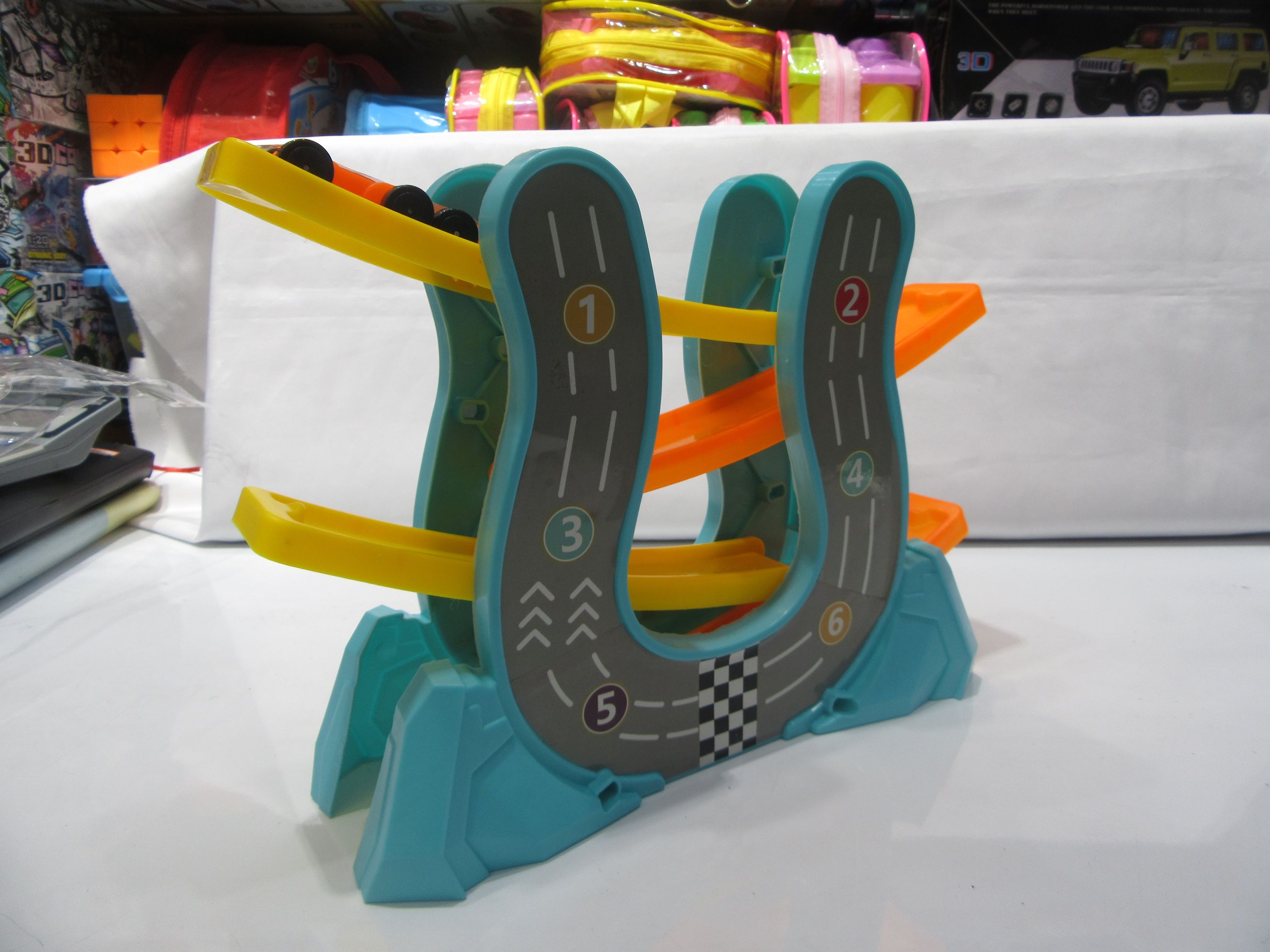 Kids Fun Toy Opp Bag Glide Rail Car Toy Electric Remote Control Toy Electric Rail Car Plastic Boya Toy 1