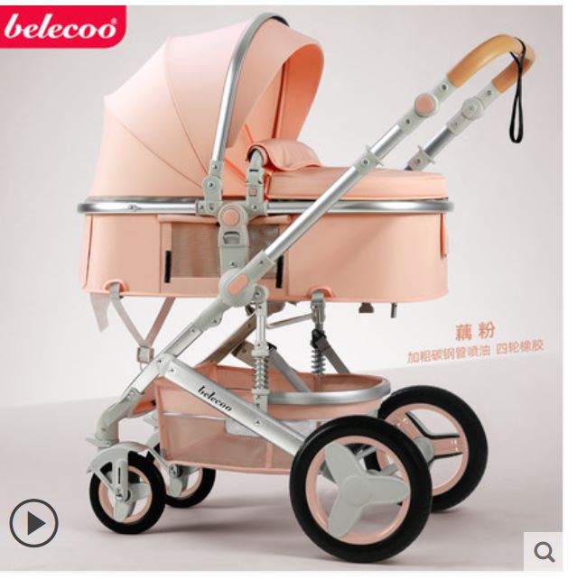 The Belico baby stroller is a lightweight, bidirectional, high-view, folding and shock-absorbing baby stroller that can be used for sitting or lying down detail image 2