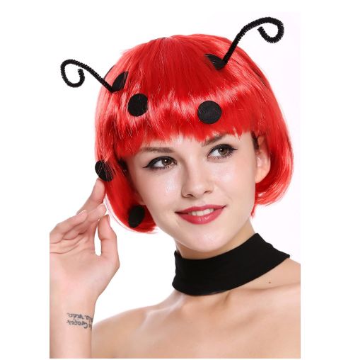 Red Ladybug student Bob wig