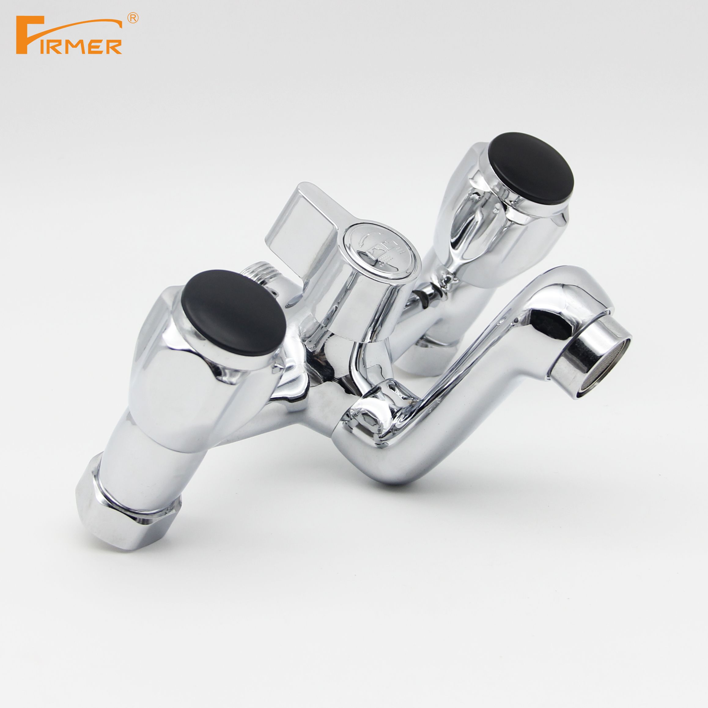 FIRMER shower faucet all copper mixing valve bath switch bathroom triple cold and hot water faucet Specification drawing