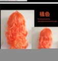 Wig female prop, long curly hair, colorful big waves, Halloween masquerade ball cosplay, funny party costume undefined