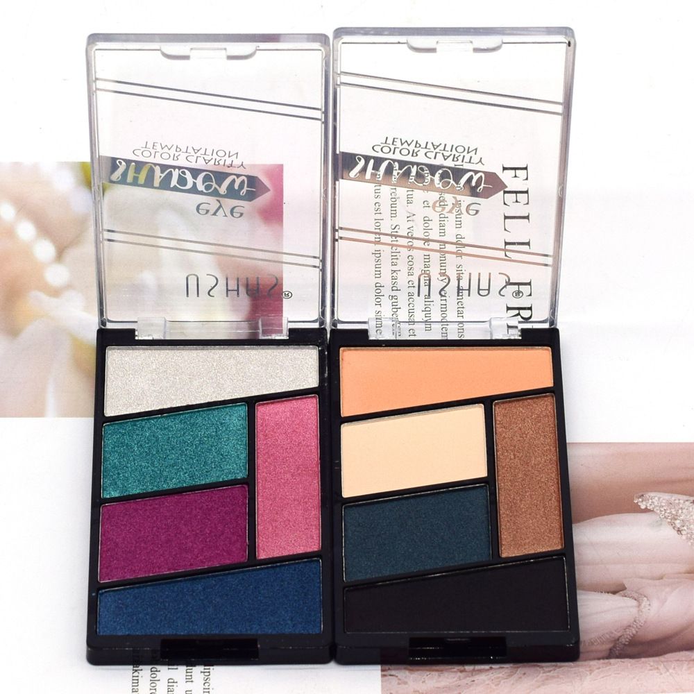 【 24-piece Set 】ES2860-4 Five-color USHAS Pearlescent Eyeshadow in four trendy colors pic 5
