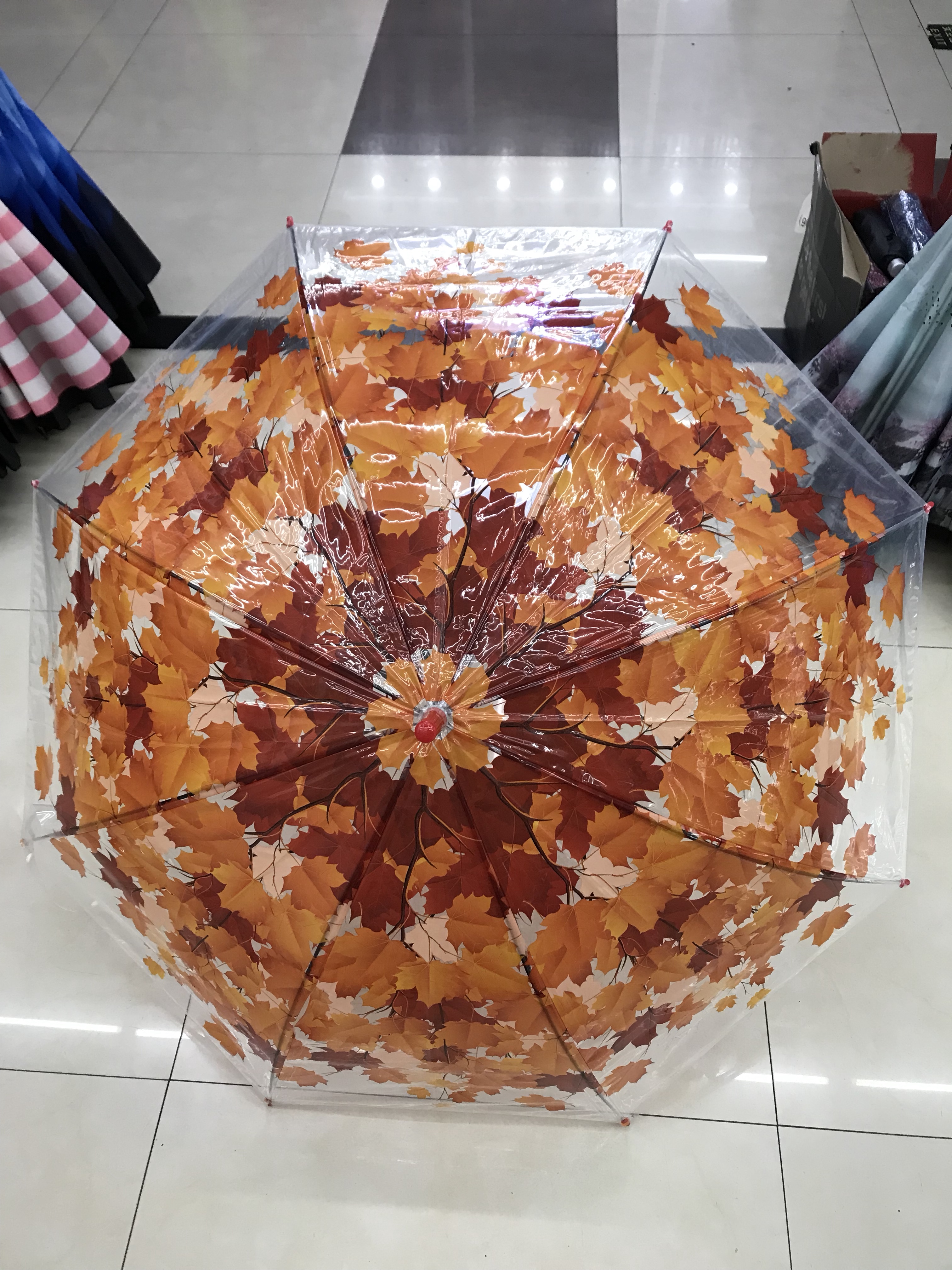 POE Maple Leaf Umbrella Creative Decorative Umbrella Specification image