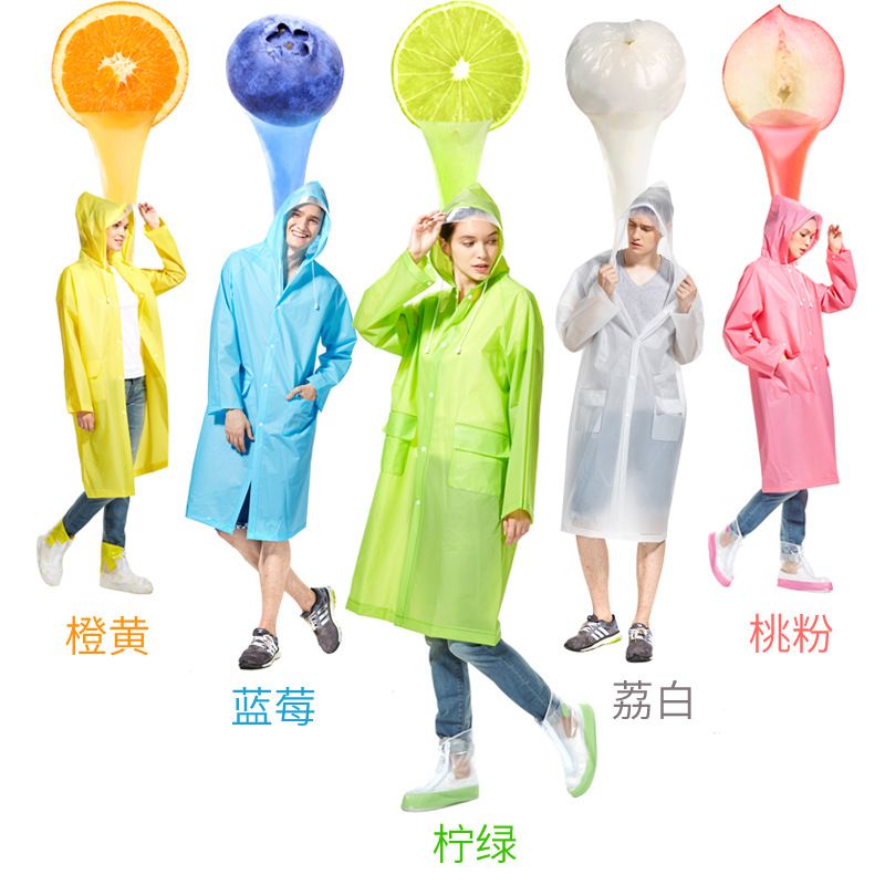 Yiwu factory direct sales EVA thickened fashionable adult backpack raincoat